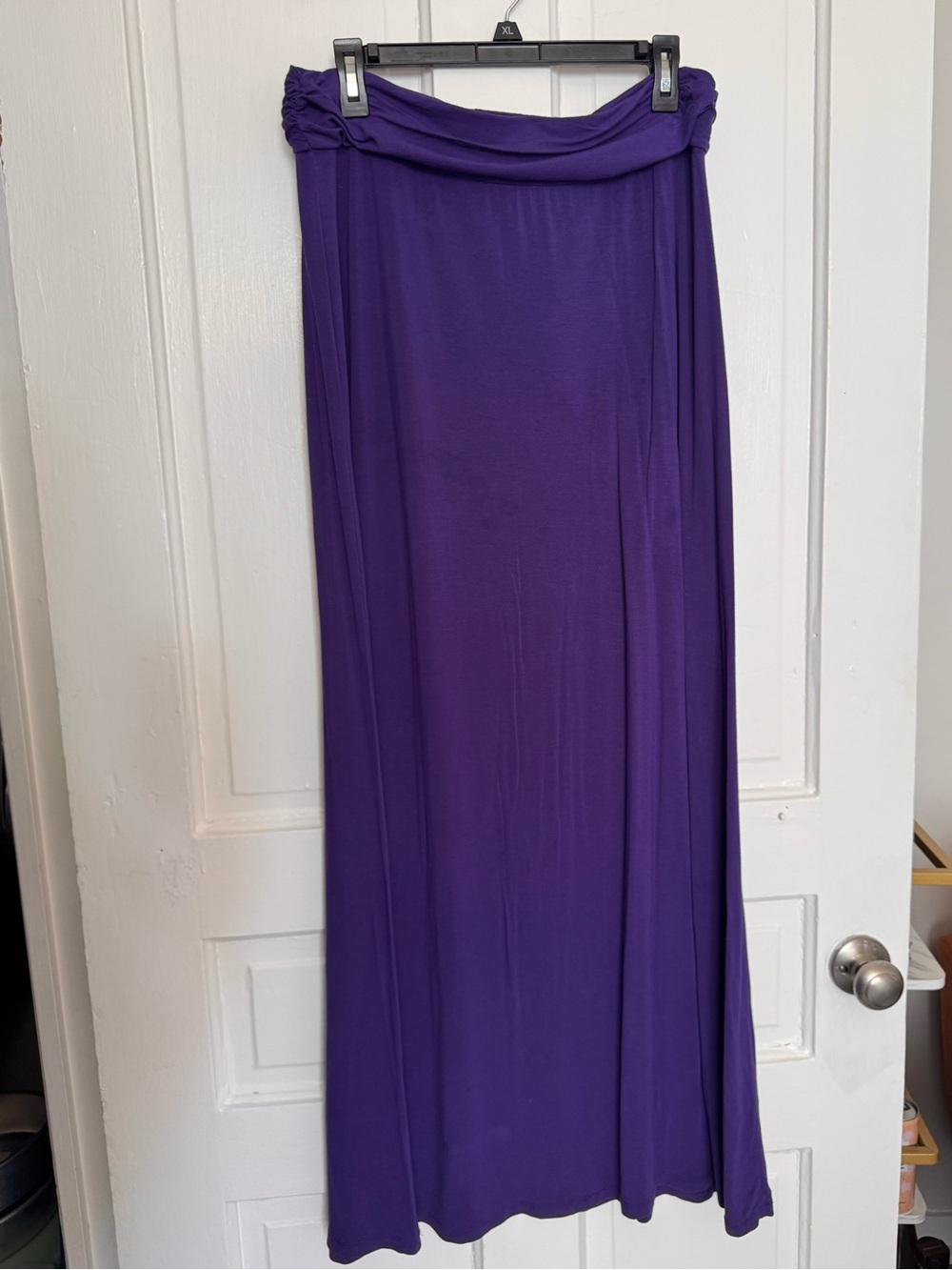 J. Crew Purple Maxi Skirt with Draped Waist